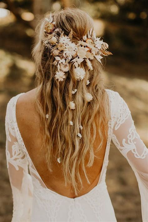 42 boho wedding hairstyles for tender bride wedding forward natural