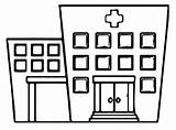 Hospital Coloring Pages Building Printable Kids Categories Tower Coloringonly sketch template
