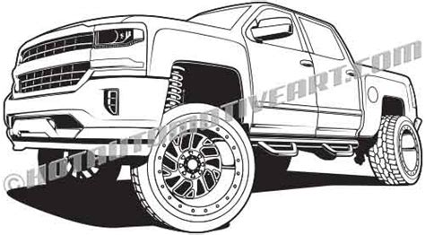 jacked  dodge truck page coloring pages