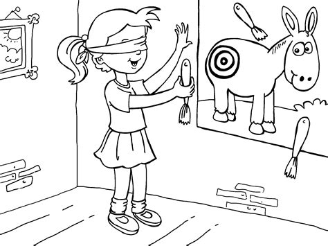 pin tail  donkey coloring page  coloring pages