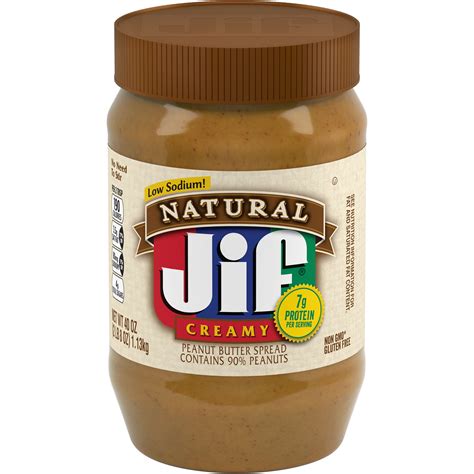 jif natural creamy peanut butter spread  ounce walmartcom