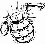 Grenade Tattoo Drawing Tattoos Simple Cool Designs Outline Drawings Easy Hand Stencil Sketch Draw Traditional Flash Sketches Search Google Granate sketch template