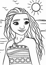 Coloring Pages Moana Disney Princess Wecoloringpage sketch template