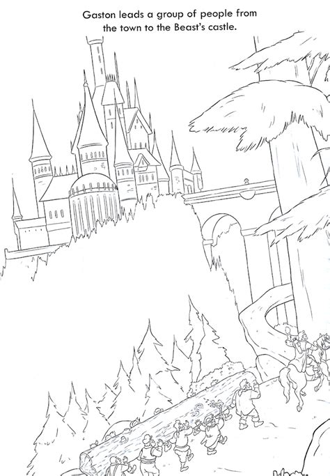 beauty   beast coloring page beauty   beast drawing