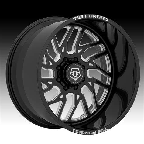 tis forged fbm pc black milled custom wheels rims tis custom