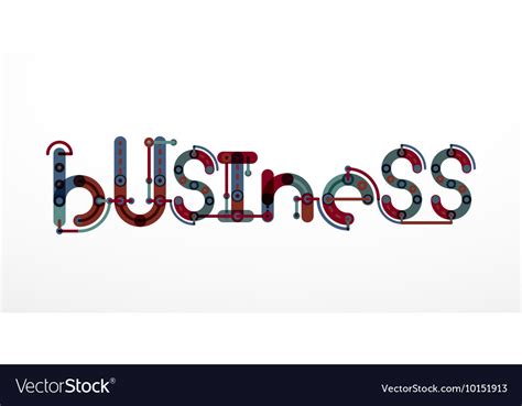 business word lettering royalty  vector image