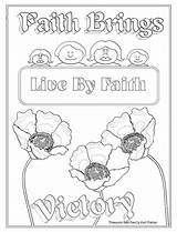 Faith Victory Coloring Pages Kids Children Brings Sheet Treasure Box April Starpoempickjuly sketch template