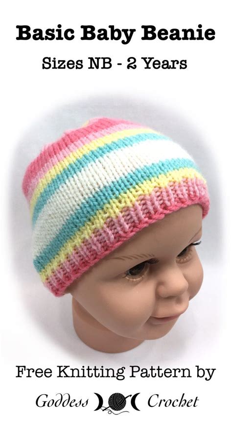 basic baby beanie  knitting pattern baby hats knitting baby