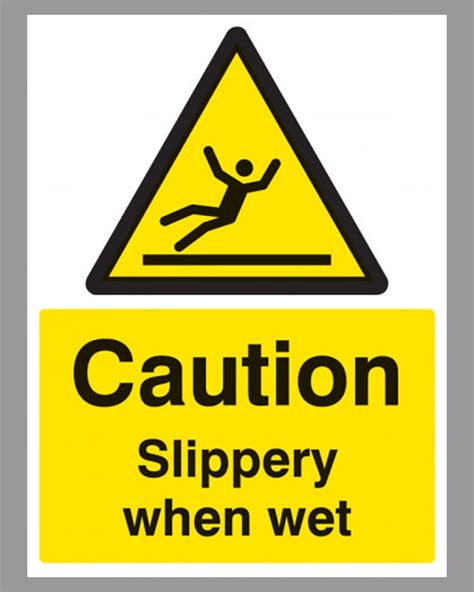 caution slippery  wet sign  aspli safety