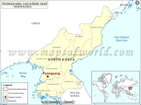 Where Is Pyongyang Location Of Pyongyang In North Korea Map