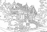 Victorian Coloring House Pages Adult Houses Colouring Book Printable Homes Favoreads Architecture Choose Board sketch template