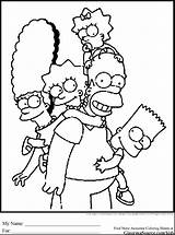 Simpson Simpsons Coloring Pages Bart Print Characters Printable Kids Family Name Colouring Sheets Color Los Para Cartoon Cartoons Disney Getcolorings sketch template