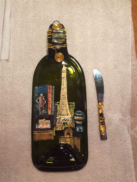 Work By Annie Dotzauer Vegas Bottle Painted With Glass Enamel Paints