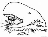 Jonah Whale Story Coloring Pages Printable Color Kids sketch template