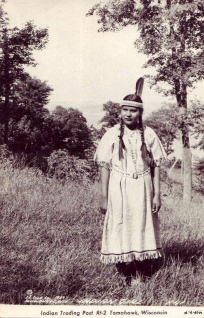 Photo Native Girl Indian Trading Post Tomahawk Wi Ebay