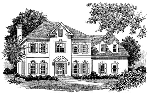 colonial style house plan  beds  baths  sqft plan   eplanscom