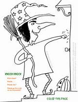Knock Coloring Pages Fun Halloween Jokes Witch Sketches Printables Color Birthday sketch template