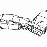 Coloring Crashed Cars Pages Drawing Netart sketch template
