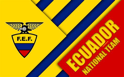 wallpapers ecuador national football team  emblem material design yellow white