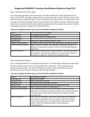 assignment  examples pico questionspdf assignment examples forming  good research question