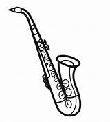 Saxophon Instrumente Ausmalbilder Malvorlage Malen sketch template