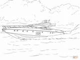 Schnellboot Lancha Ausmalbild Dibujo Barche Stampare Ausdrucken Barcos Schiffe Line sketch template