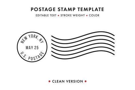 postage stamp template set updated custom designed graphic objects