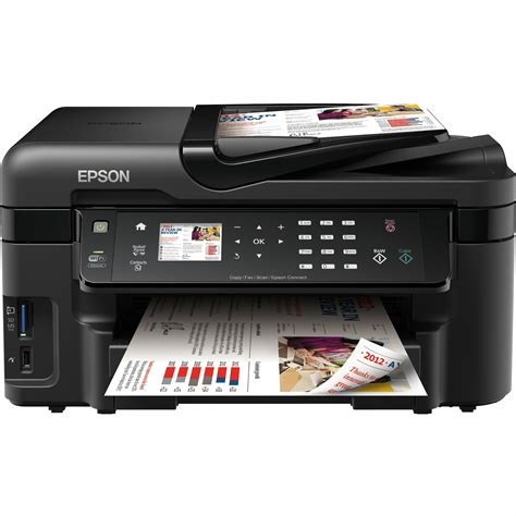 epson workforce wf  wireless inkjet multifunction printer color