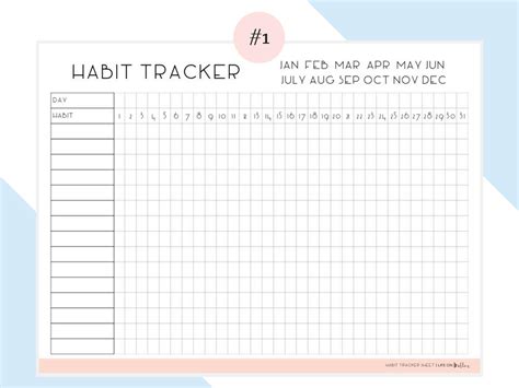 habit tracker  printable