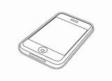 Iphone Coloring Pages Clipart Line sketch template