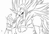 Coloring Goku Saiyan Super Pages Dragon Ball Popular sketch template