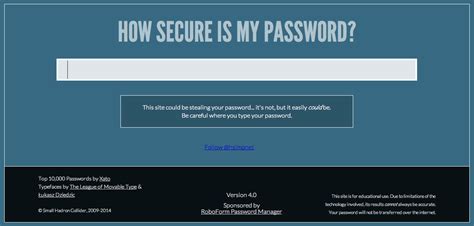 how secure is my your password