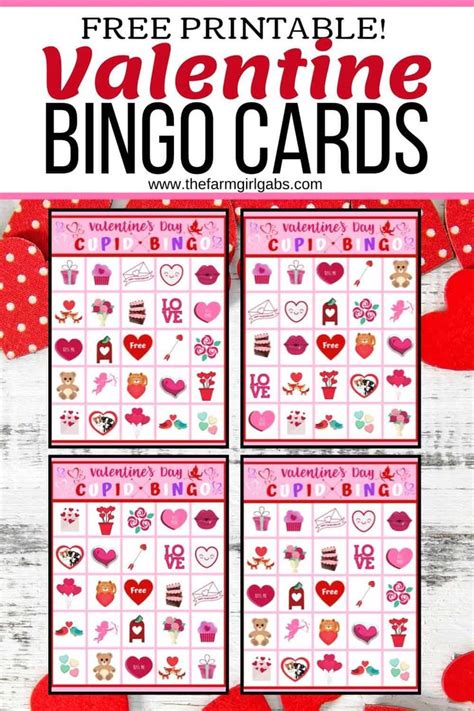 printable valentines day bingo cards valentines printables