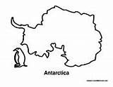 Antarctica Coloring Pages Map Printable Penguin Results sketch template