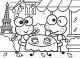 Coloring Keroppi Pages Printable Cartoons Popular sketch template