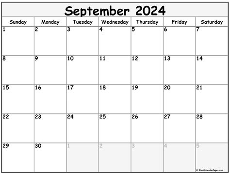 september   printable calendar  calendar printable