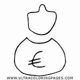 Coloring Pages Sack Money Coins sketch template
