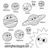 Planets sketch template