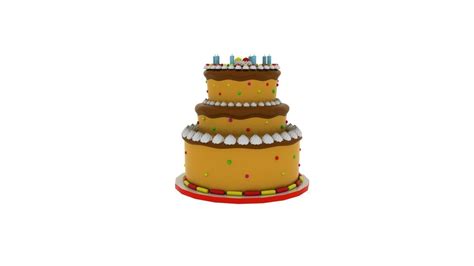 Birthday Cake 3d Model Cgtrader