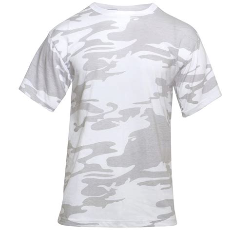 white camouflage mens military  shirt