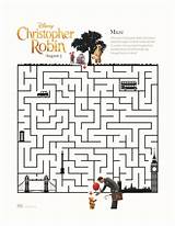 Maze Pooh Winnie Christopher Activity Mamalikesthis sketch template