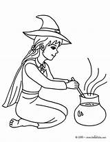 Witch Coloring Pages Getdrawings Cute sketch template