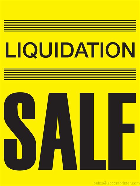 liquidation sale retail display sign    full color signscom