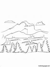 Mountain Coloring Pages Splash Getcolorings sketch template
