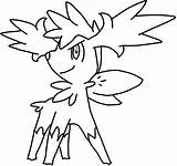 Shaymin Form Lineart sketch template