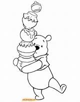 Pooh Honey Winnie Coloring Pot Pages Pots Disneyclips Eating Carrying sketch template