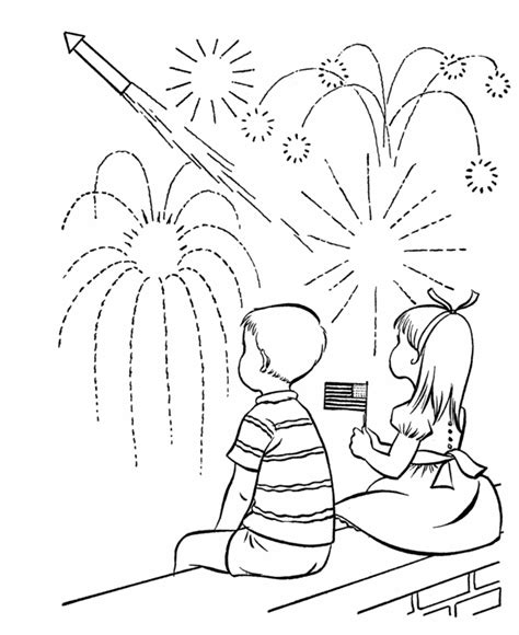 july fireworks colouring pages coloring home