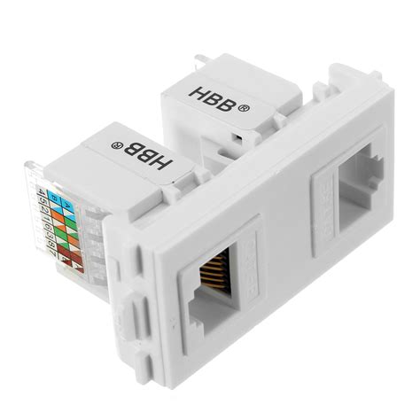 rj wall plate dual port socket panel building materials network combination connector module