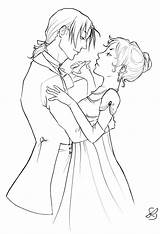 Waltz Dancing Reference Anime Poses Drawing Couple Lineart Two Manga Drawings Visit sketch template