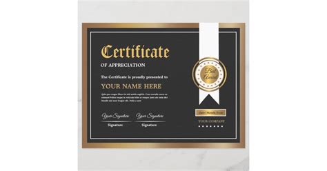certificate  appreciation zazzlecom